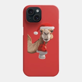 Adorable Cute Camel Wearing Santa Hat Christmas v3 Phone Case