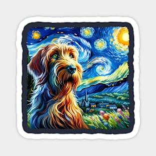 Starry Spinone Italiano, Spinone Dog Portrait - Pet Portrait Magnet