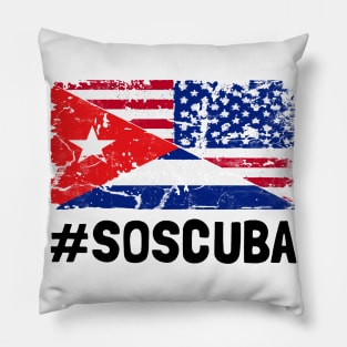 SOS Cuba Flag Free Cuba Libre 2021 Pillow