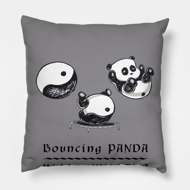 Yin Yang Panda Pillow by Yong Toon