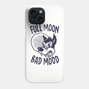 Full Moon Bad Mood (mono) Phone Case