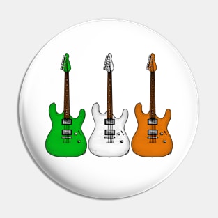 Electric Guitar Irish Flag Guitarist St Patrick's Day Pin