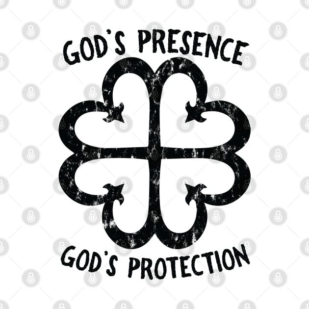 African Adinkra Symbol "God's Protection, God's Presence" Black. by Vanglorious Joy