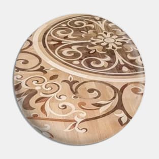 wood mosaic Pin