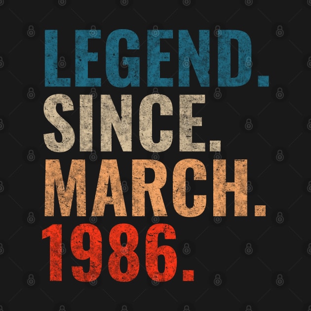 Legend since March 1986 Retro 1986 by TeeLogic