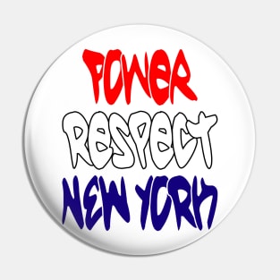 Vintage Vibes 80's POWER RESPECT NEW YORK CITY Pin