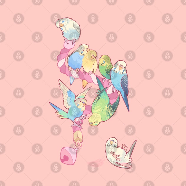 Budgie bunch cotton candy flavored by Colordrilos