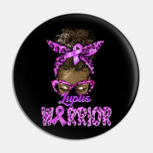 Lupus Warrior Afro Black African Messy Bun Leopard Pin