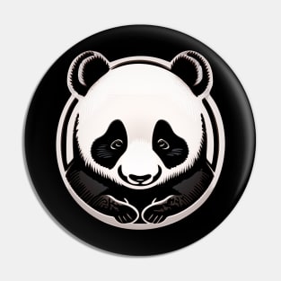 Cute Panda Vector Artwork Pin