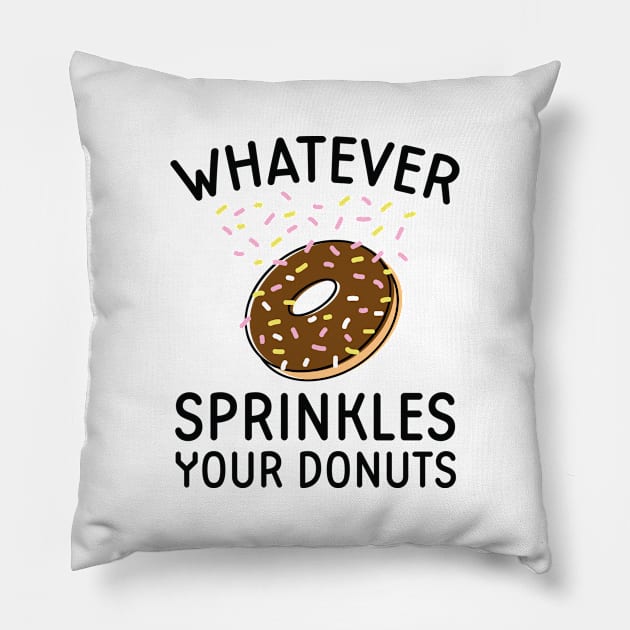 Sprinkles Your Donuts Pillow by VectorPlanet