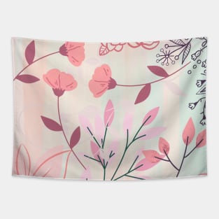 Multicolored flower pattern Tapestry