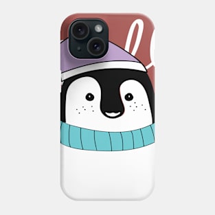 Christmas penguin ornament illustration Phone Case