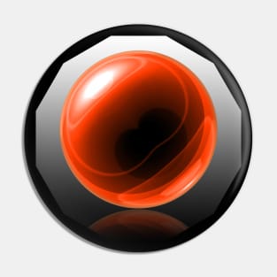 Orange Glass Orb Pin