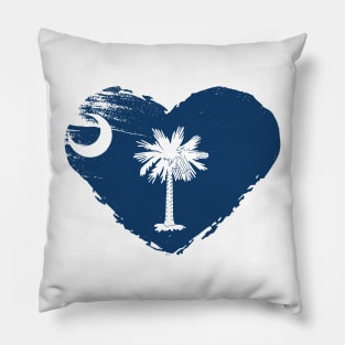 U.S. State - I Love South Carolina - South Carolina Flag Pillow