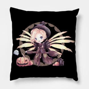 Cute Chibi Mercy Witch Painting Pillow