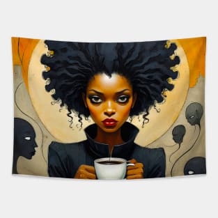 Morning Coffee - Colorful and artistic design Tapestry