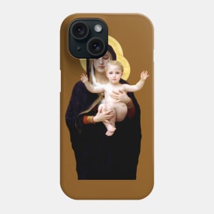 Madonna of the Lillies (Bouguereau) Transparent Background Design Phone Case