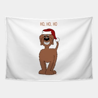 Brauner Doodle Santa Claus Tapestry