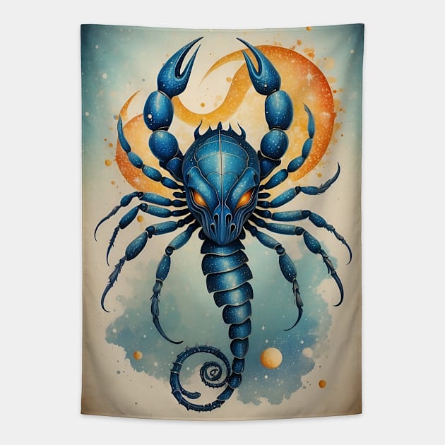 Zodiac Scorpio Tapestry by CatCoconut-Art