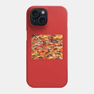 Leaves Fish and Umbrellas Collage Phone Case