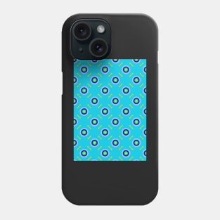 Blue Turquoise and green circle pattern Phone Case