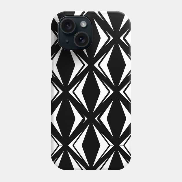 Black and white seamless pattern design Phone Case by Spinkly