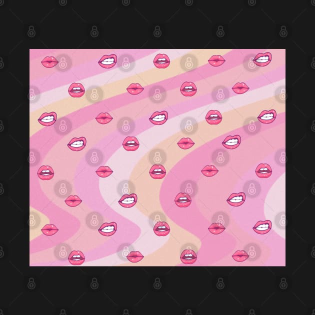 retro lips pattern by karaokes