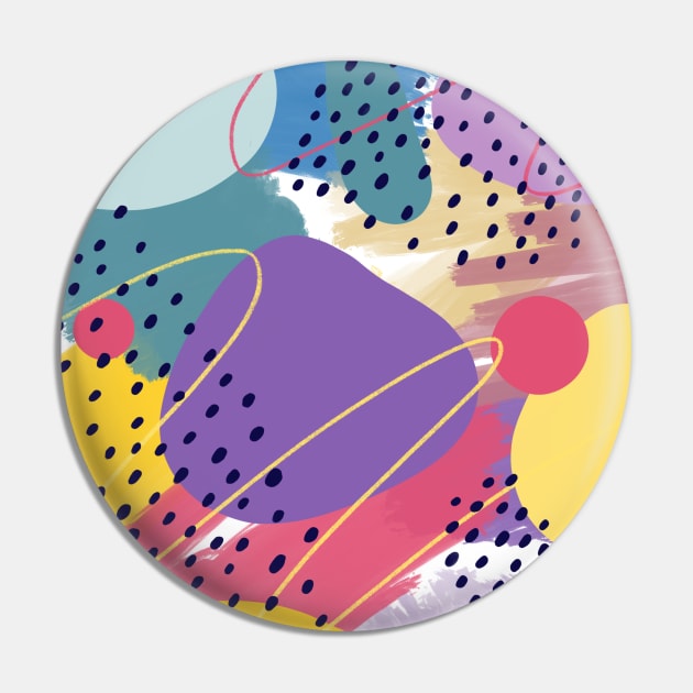 Contemporary Abstract Pattern Design Pin by BryGraphicDesign