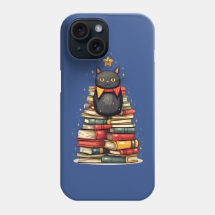 Christmas Cat Books style Phone Case