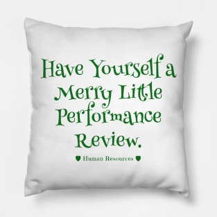 Human Resources Christmas Performance Review Cheer Pillow