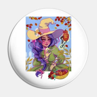 Botanical witch Pin