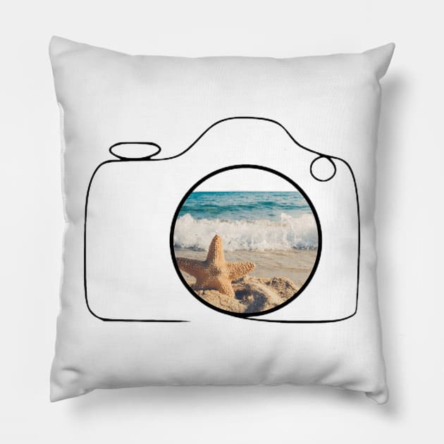 Shore View Photography Pillow by GoodyL