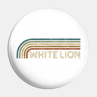 White Lion Retro Stripes Pin