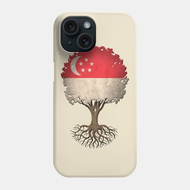 Tree of Life with Singapore Flag Phone Case by jeffbartels