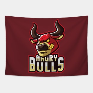Angry Bulls Tapestry