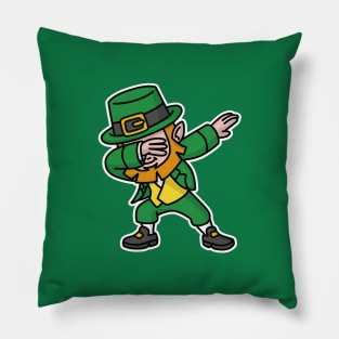 Dab dabbing leprechaun St. Patrick's day Pillow