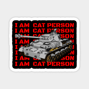 Tiger Tank Cat Person WW2 Magnet