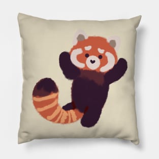 Cute red panda standing Pillow