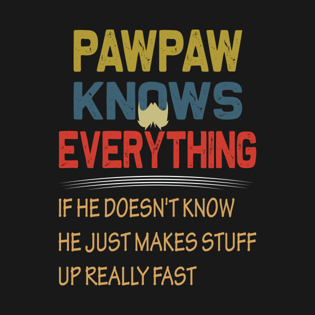 pawpaw knows everything if he doesn't know he just makes stuff up really fast.fathers day gift by DODG99