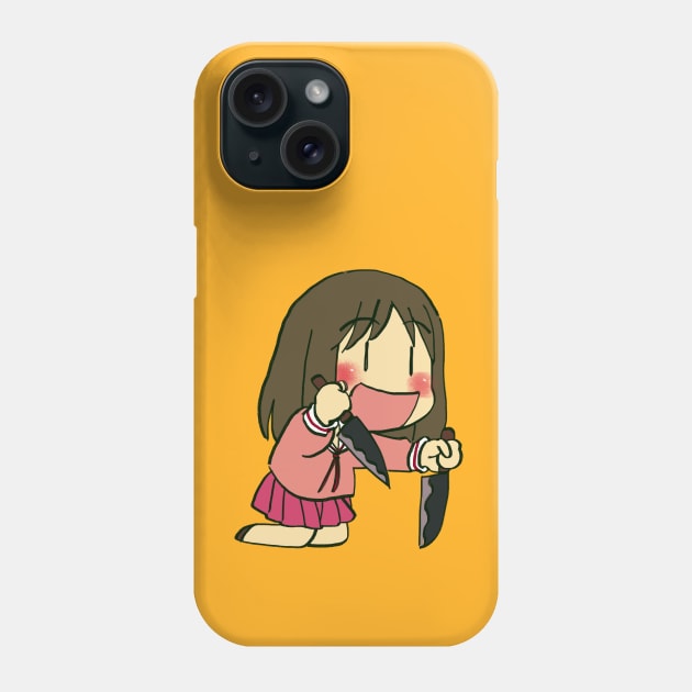 osaka with double knives azumanga daioh meme Phone Case by mudwizard