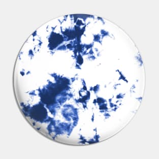 Blue indigo and white waves - Tie-Dye Shibori Texture Pin