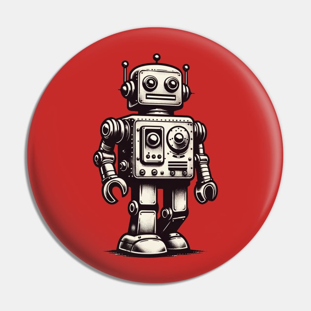 vintage retro robot Pin by newLedger