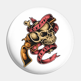 Skull logo Pin