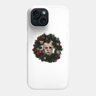 Michael Myers Halloween Multiface Christmas Wreath Phone Case