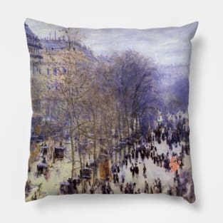Boulevard des Capucines by Claude Monet Pillow