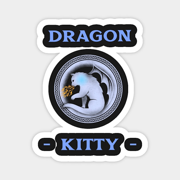 Dragon Kitty Magnet by natural-20s