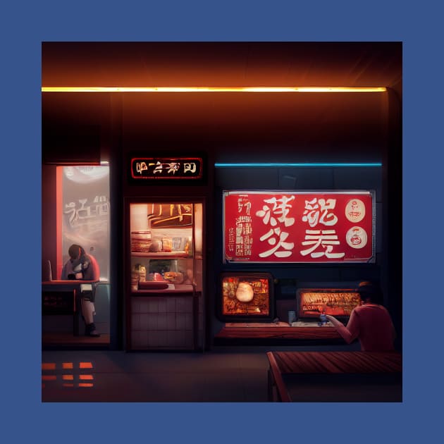 Cyberpunk Tokyo Ramen Shop by Grassroots Green