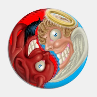 Angel & Devil Yin-Yang Pin