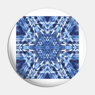 geometric creative pattern and design hexagonal kaleidoscopic style in shades of BLUE Pin