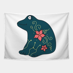 Floral Frog Tapestry